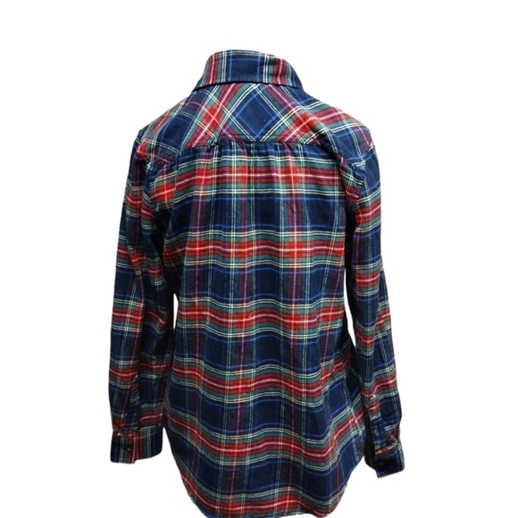 Land's End Women's Plaid Flannel Shirt Size Small - Picture 2 of 5